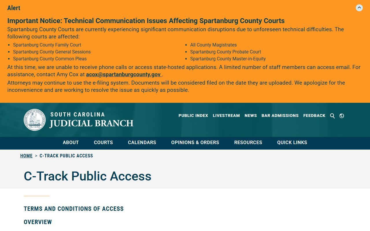 Calhoun County court records appellate C-Track public access