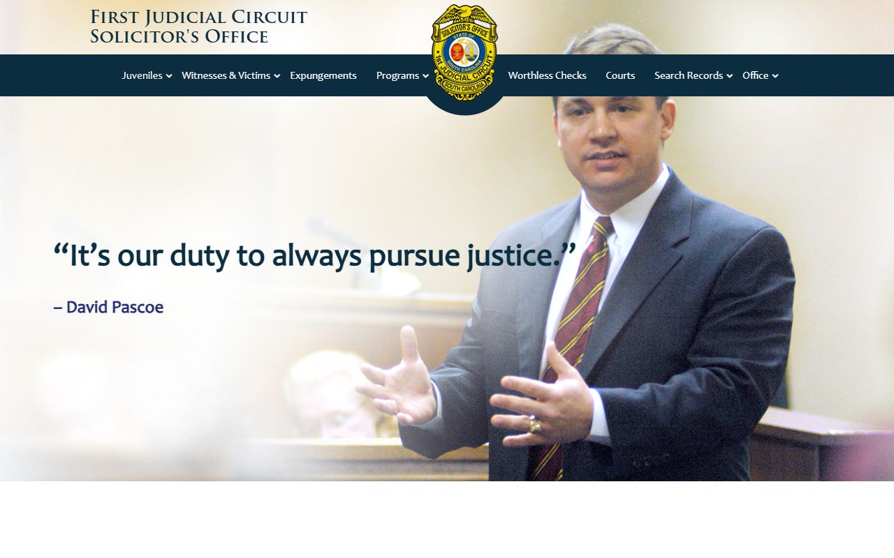 Calhoun County traffic court records First Judicial Circuit Solicitor